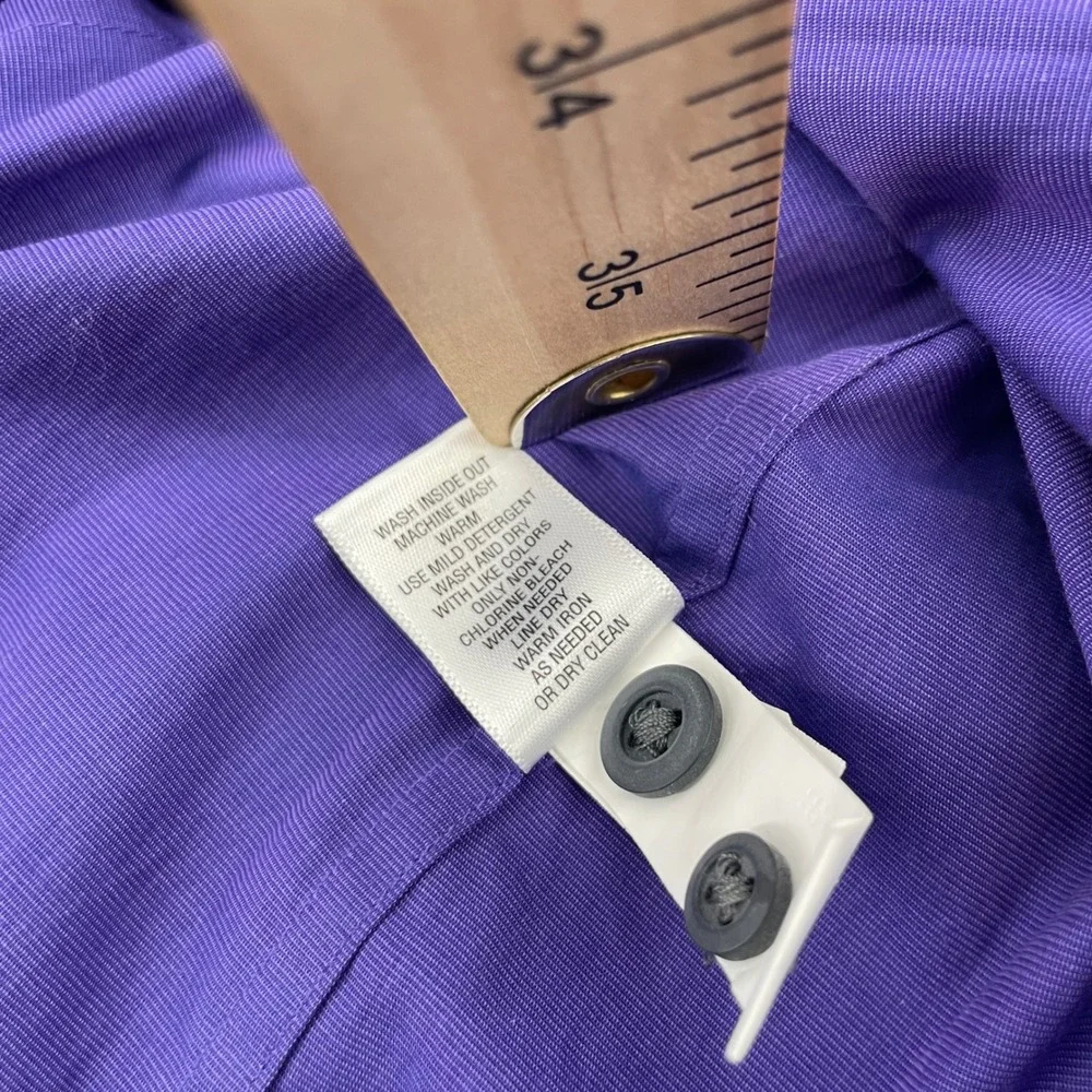 Banana Republic Button Down Mens L Tall Purple Stretch Slim Fit Dress Shirt NWT
